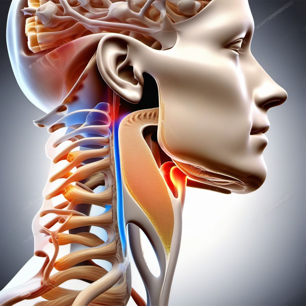 Injury of nerve root of cervical spine digital illustration