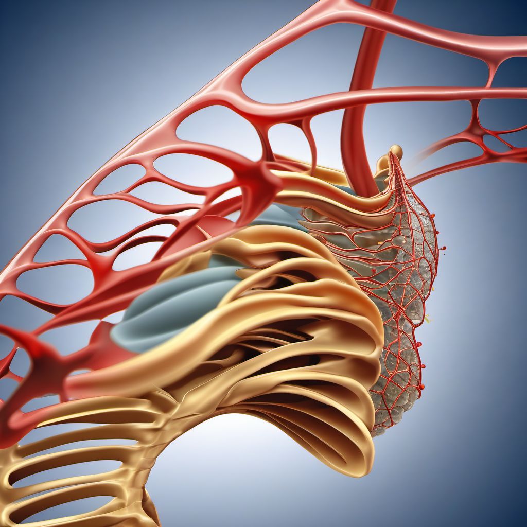 Injury of unspecified nerves of neck digital illustration