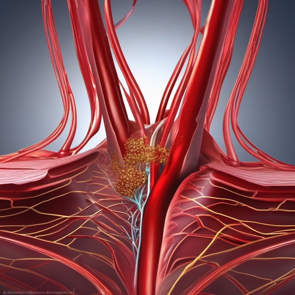 Unspecified injury of carotid artery digital illustration