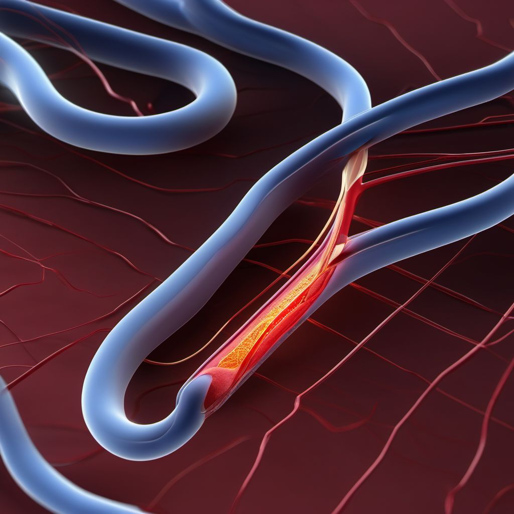 Unspecified injury of unspecified carotid artery digital illustration