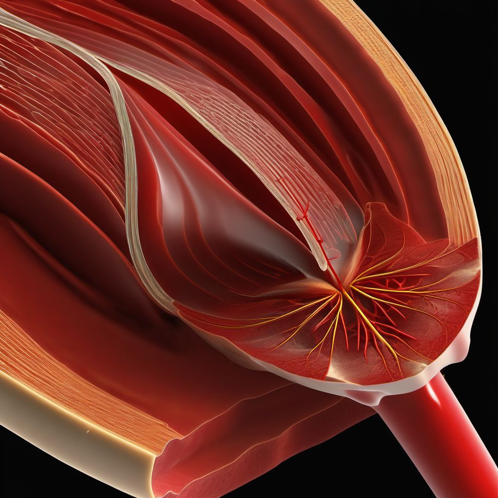 Unspecified injury of vertebral artery digital illustration