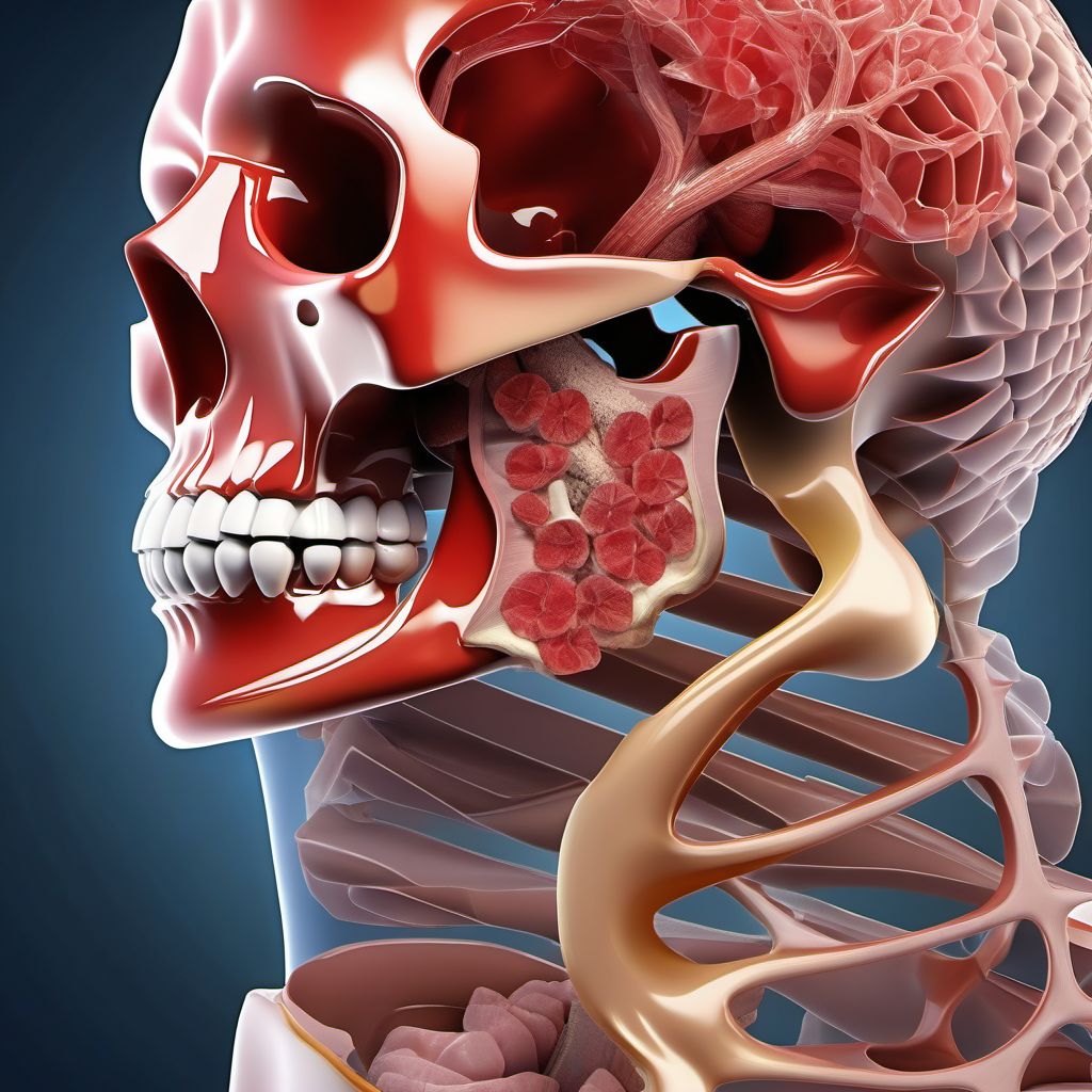 Crushing injury of larynx and trachea digital illustration