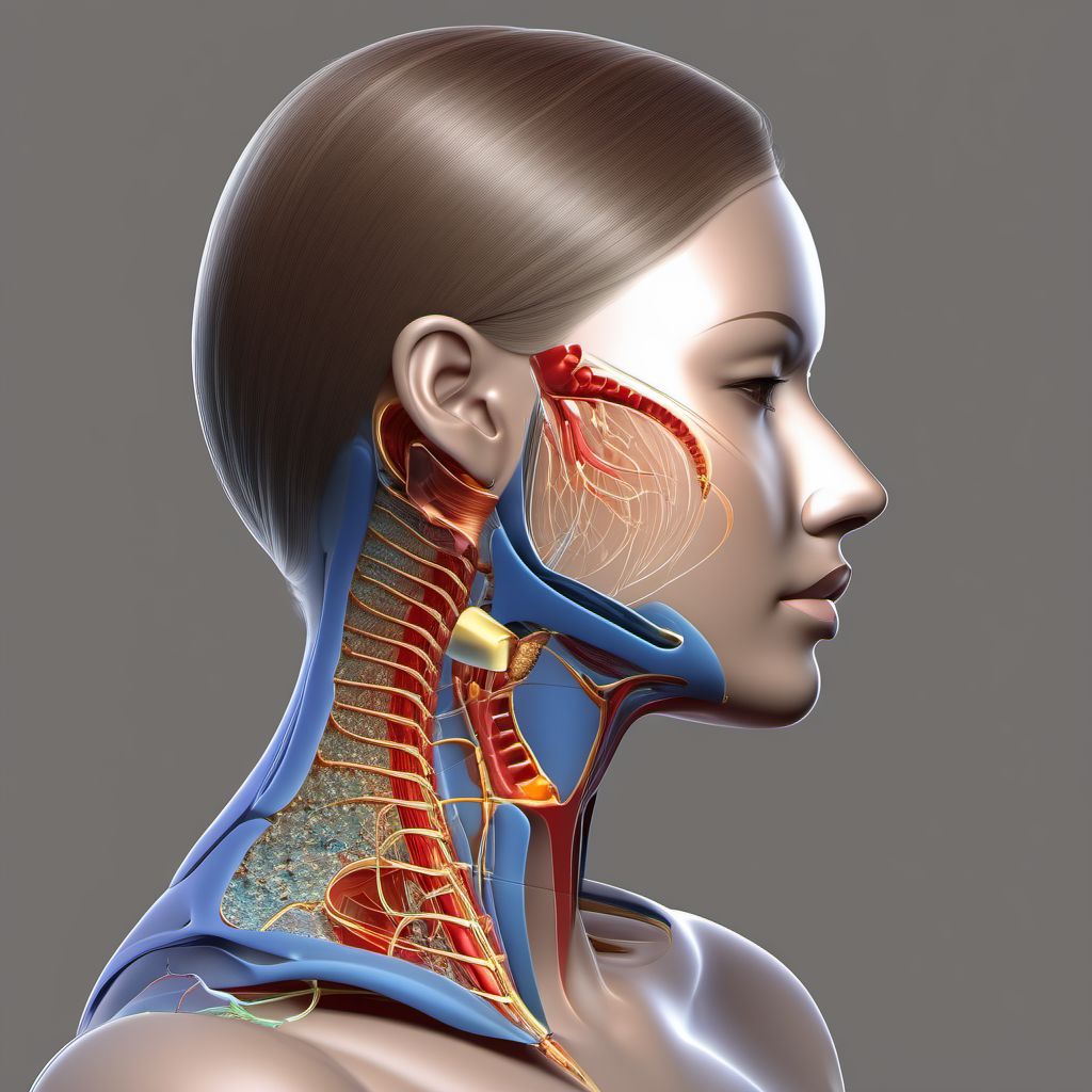 Other specified injuries of neck digital illustration