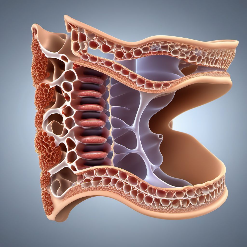 Other specified injuries of cervical trachea digital illustration