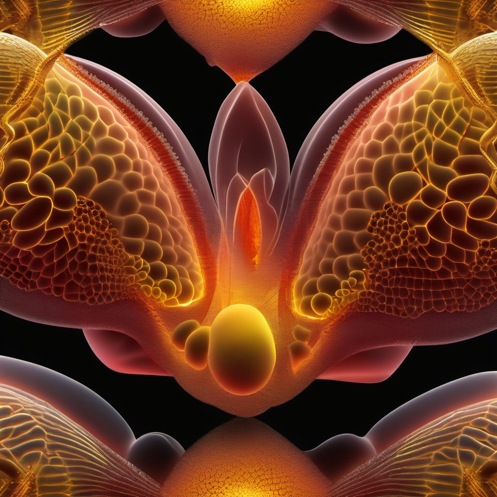 Blister (nonthermal) of front wall of thorax digital illustration