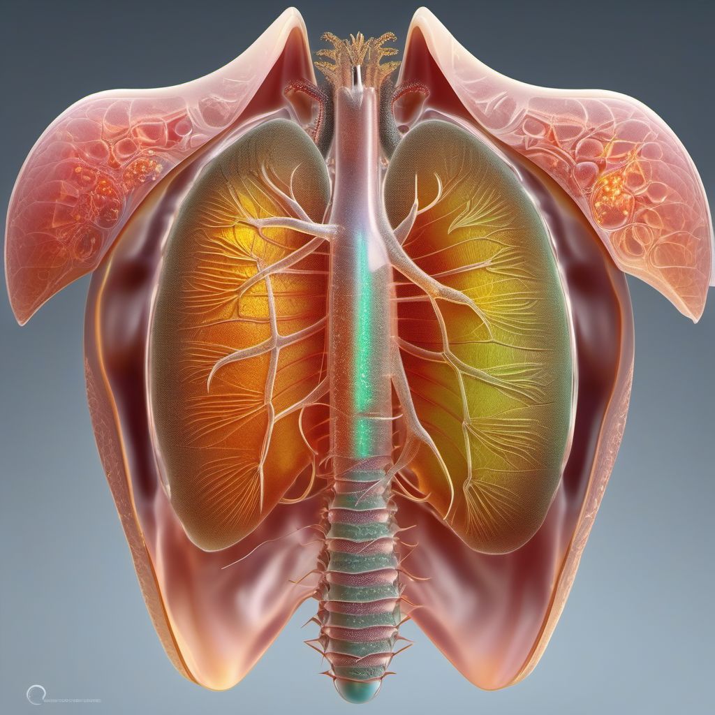 Blister (nonthermal) of left front wall of thorax digital illustration