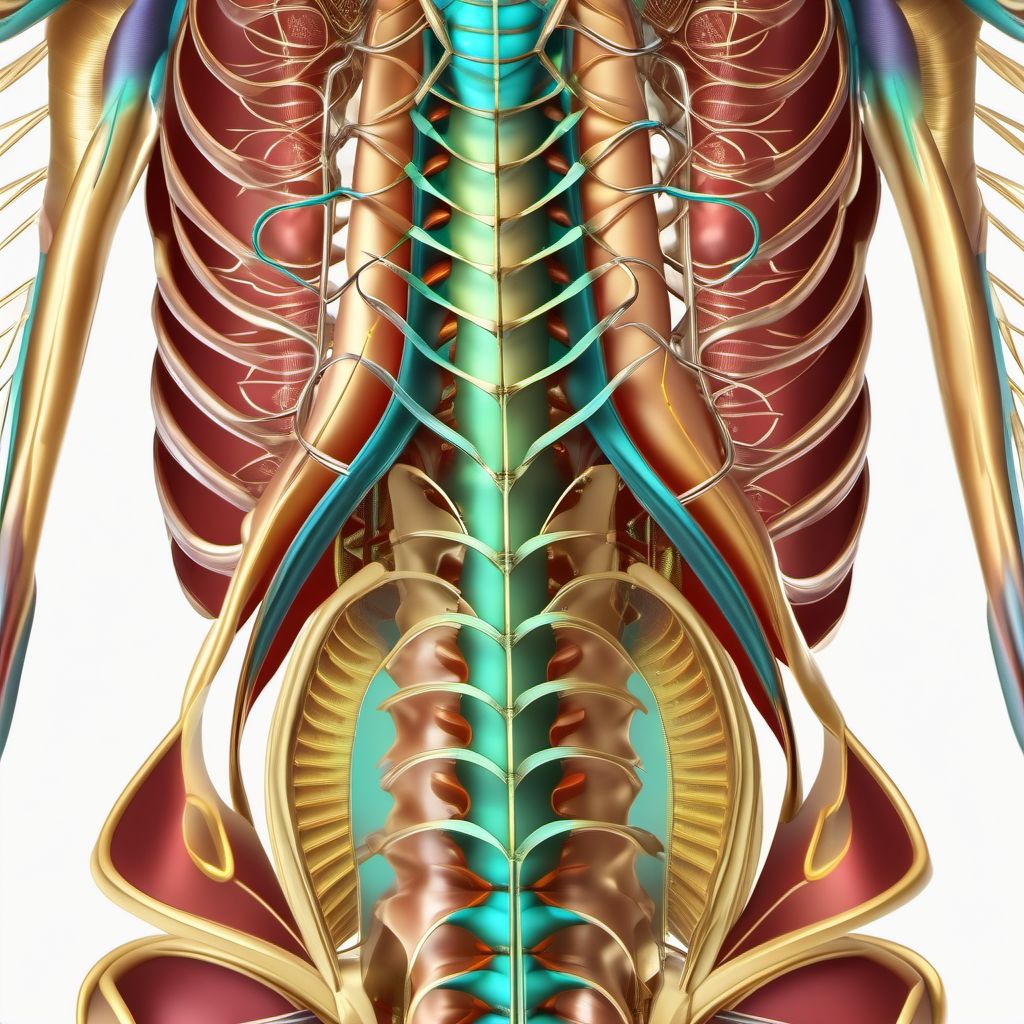 Superficial foreign body of front wall of thorax digital illustration