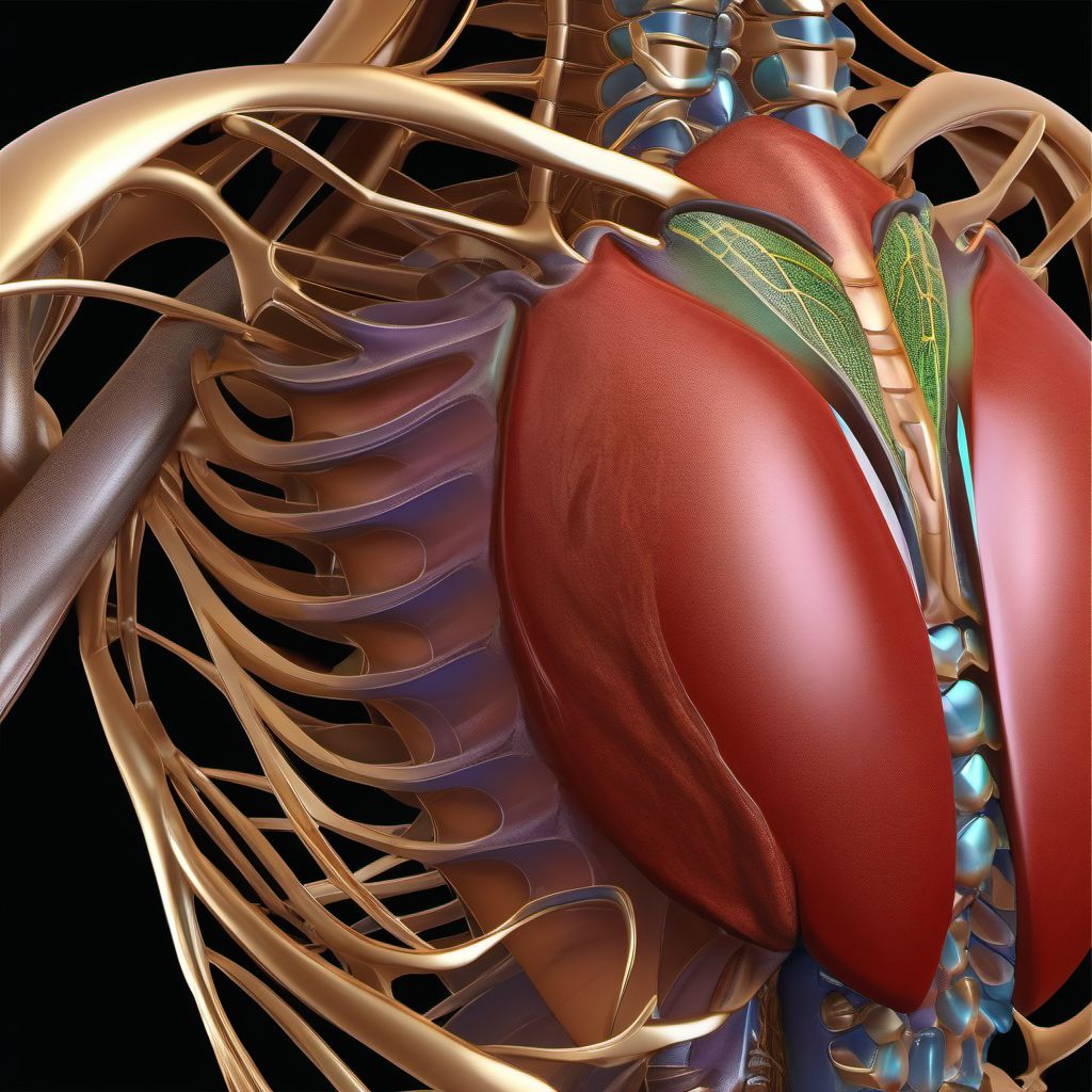 Other superficial bite of front wall of thorax digital illustration