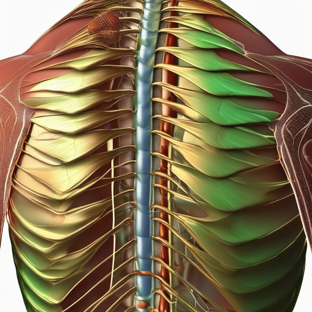 Abrasion of back wall of thorax digital illustration