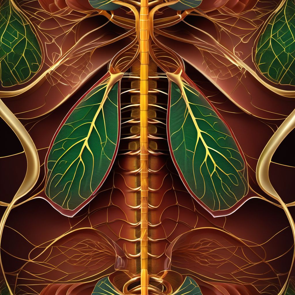 External constriction of left back wall of thorax digital illustration