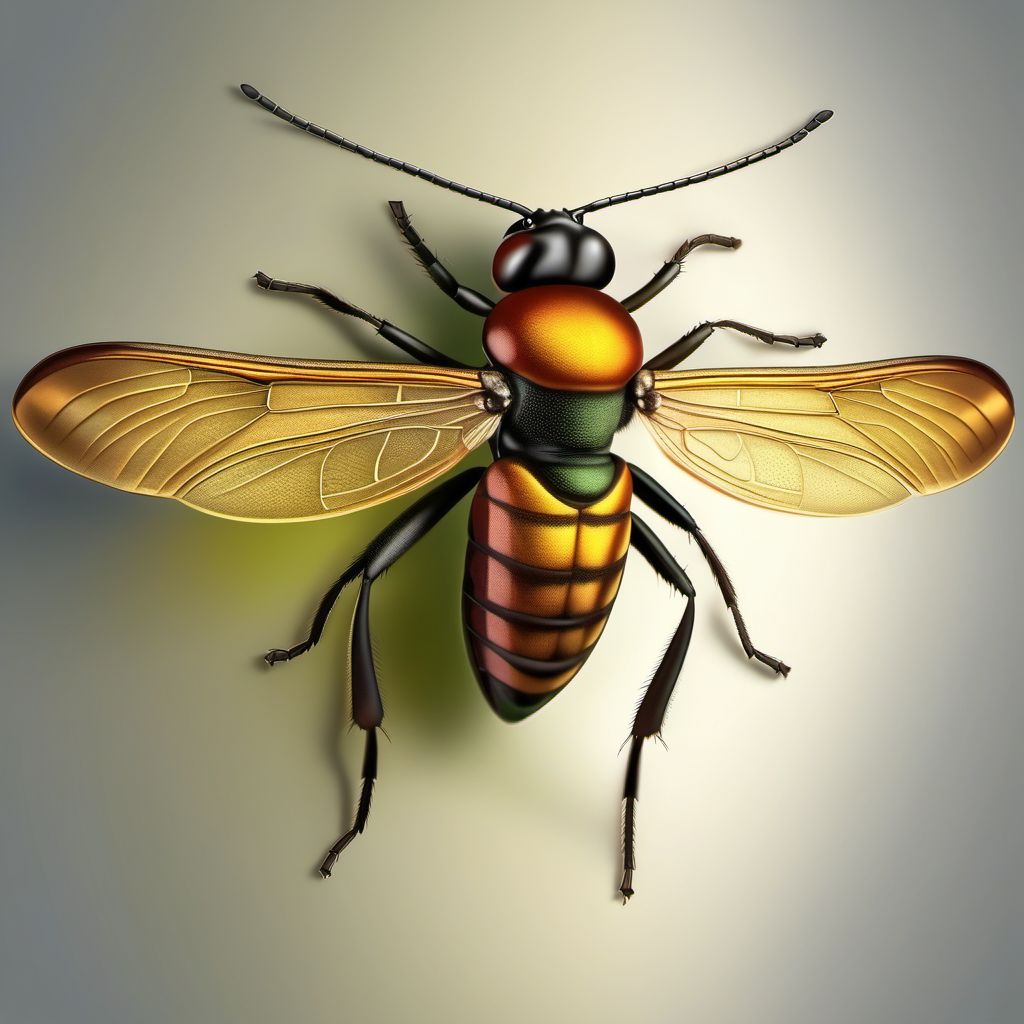 Insect bite (nonvenomous) of right back wall of thorax digital illustration