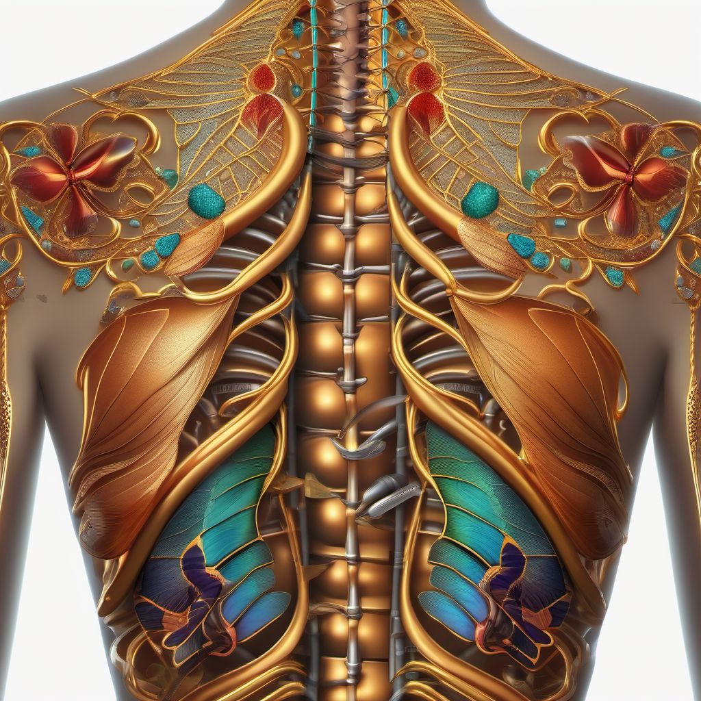 Other superficial bite of back wall of thorax digital illustration