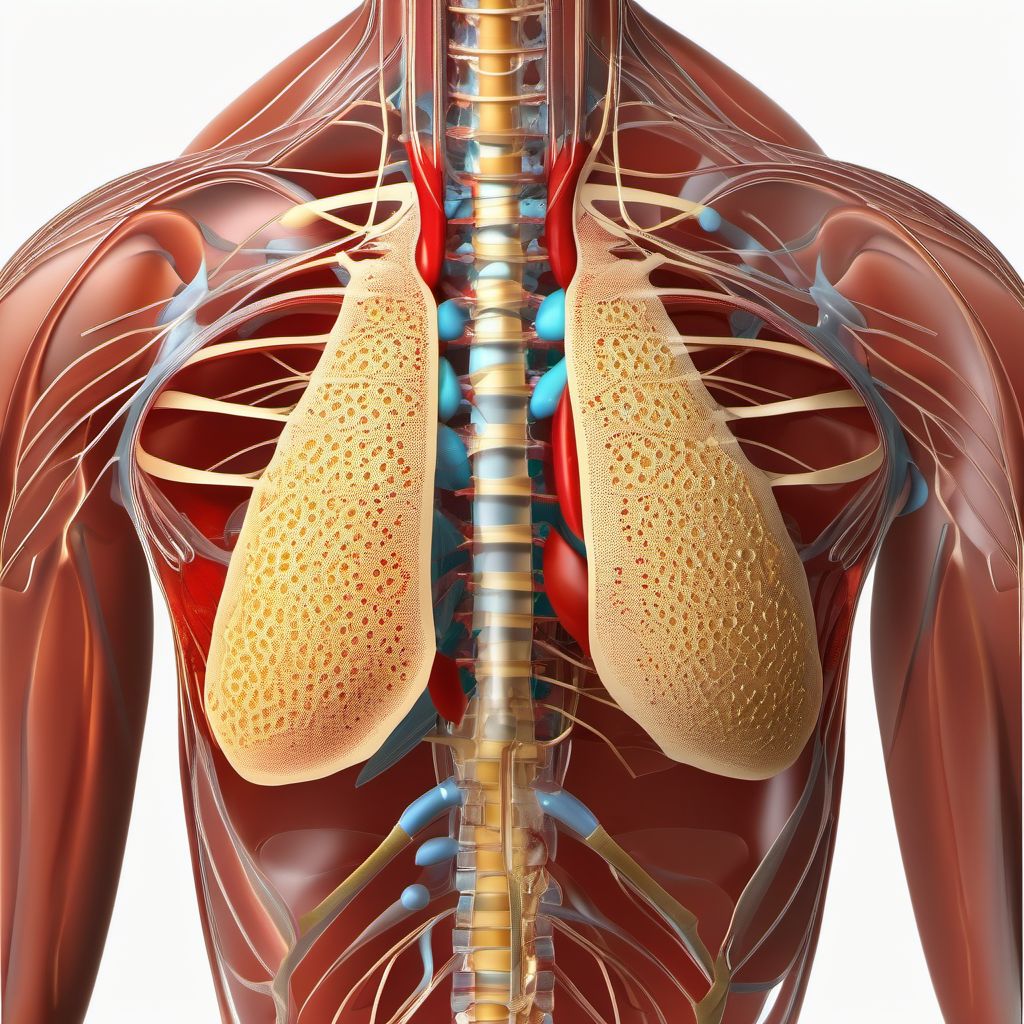 Superficial injury of unspecified parts of thorax digital illustration