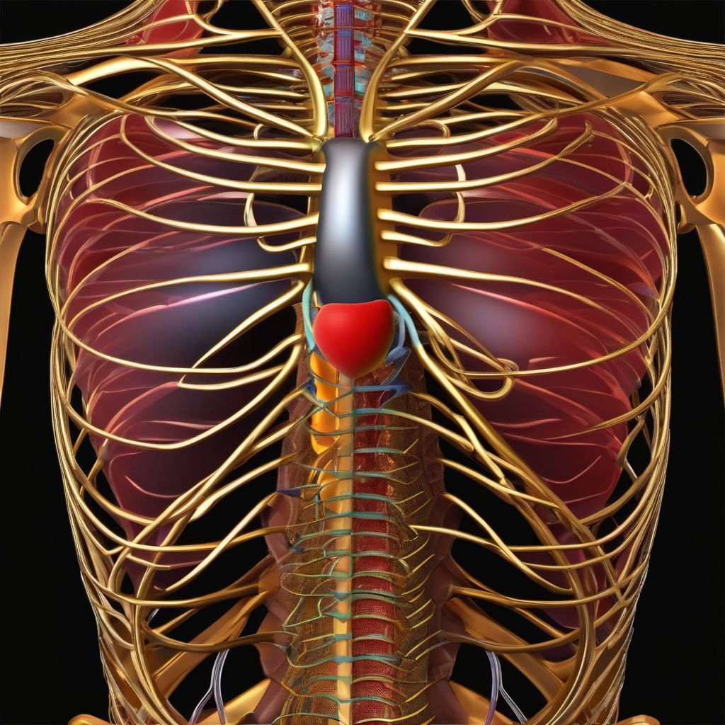 External constriction of unspecified parts of thorax digital illustration