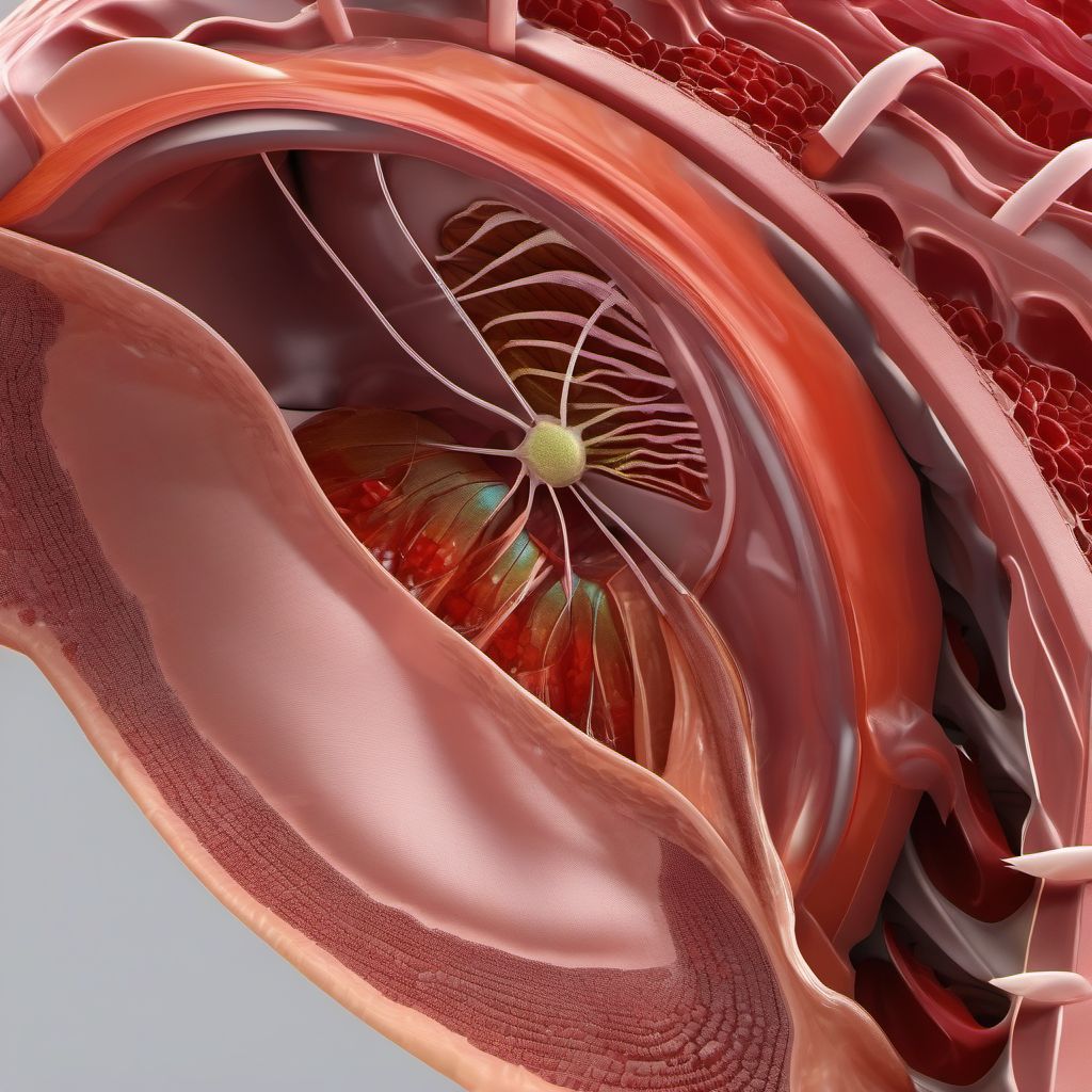 Open wound of front wall of thorax without penetration into thoracic cavity digital illustration