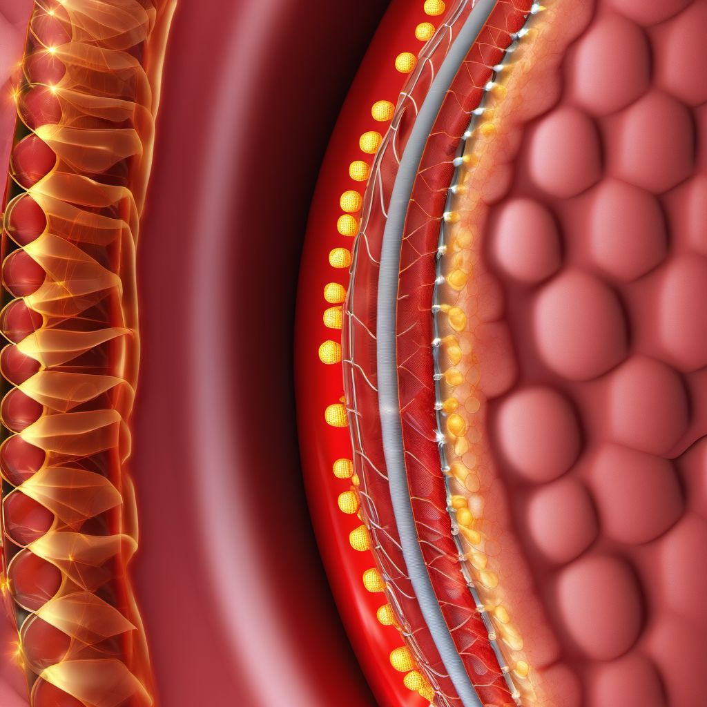 Puncture wound without foreign body of unspecified back wall of thorax without penetration into thoracic cavity digital illustration