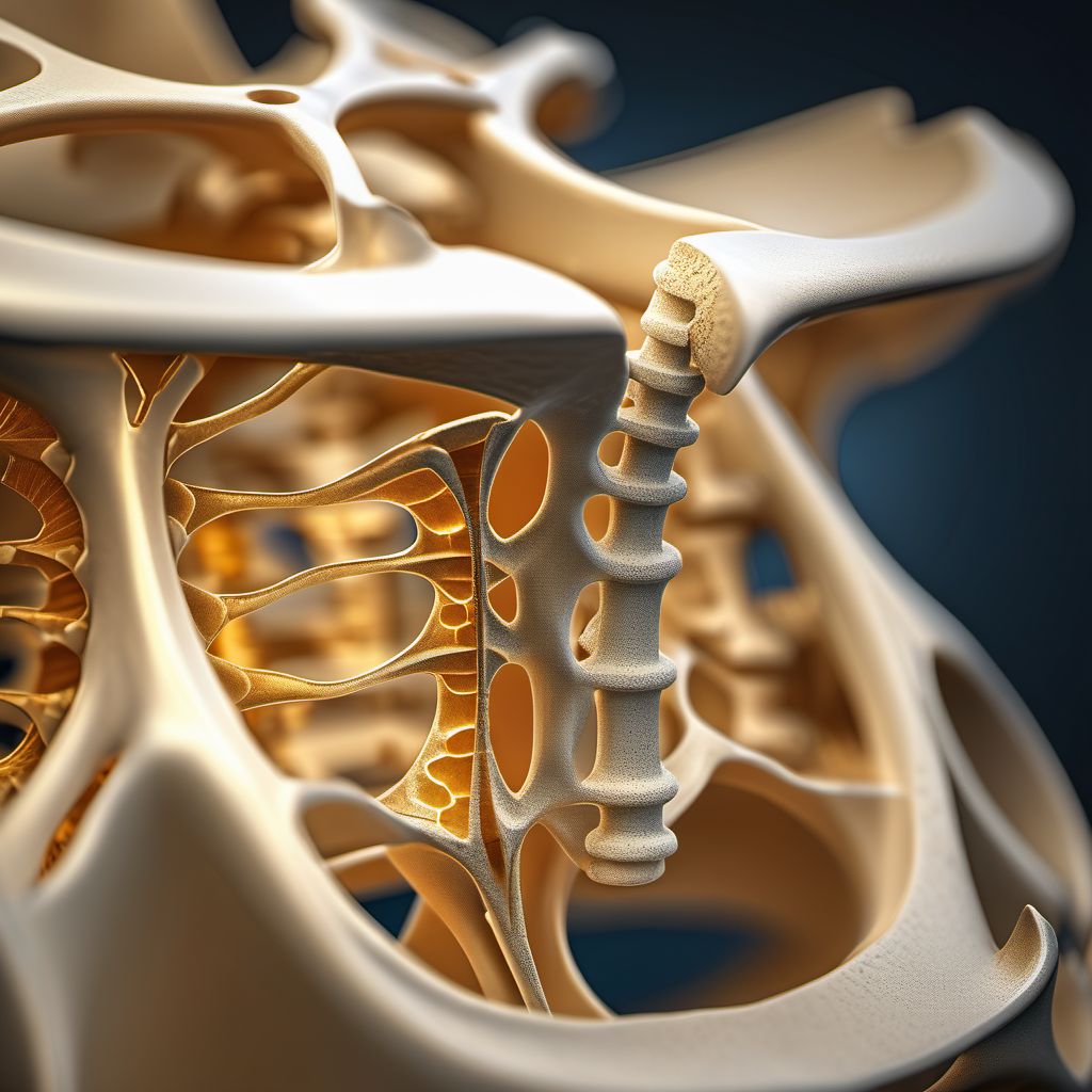 Other fracture of unspecified thoracic vertebra digital illustration