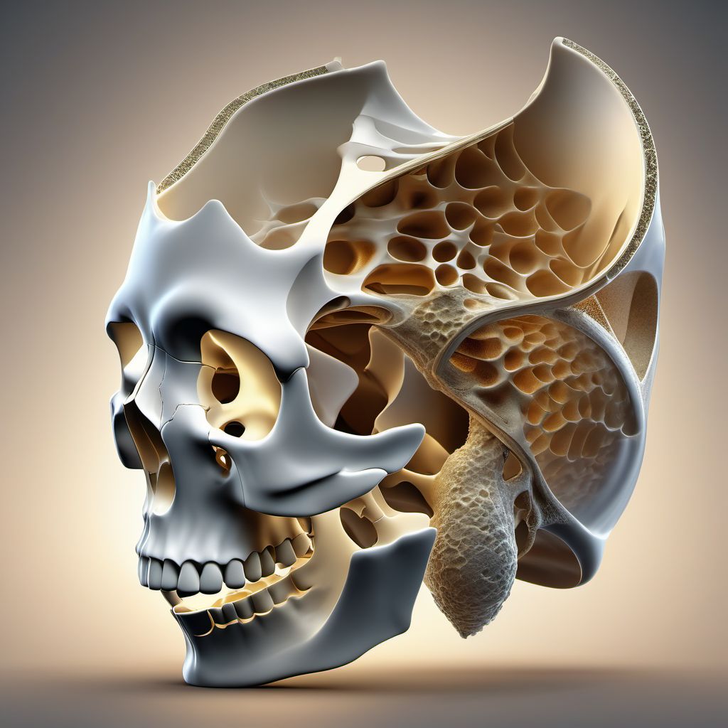 Other fracture of first thoracic vertebra digital illustration