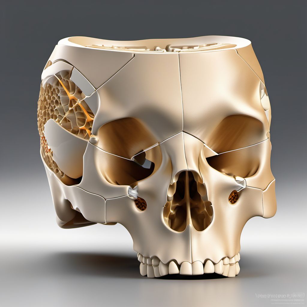 Wedge compression fracture of T5-T6 vertebra digital illustration