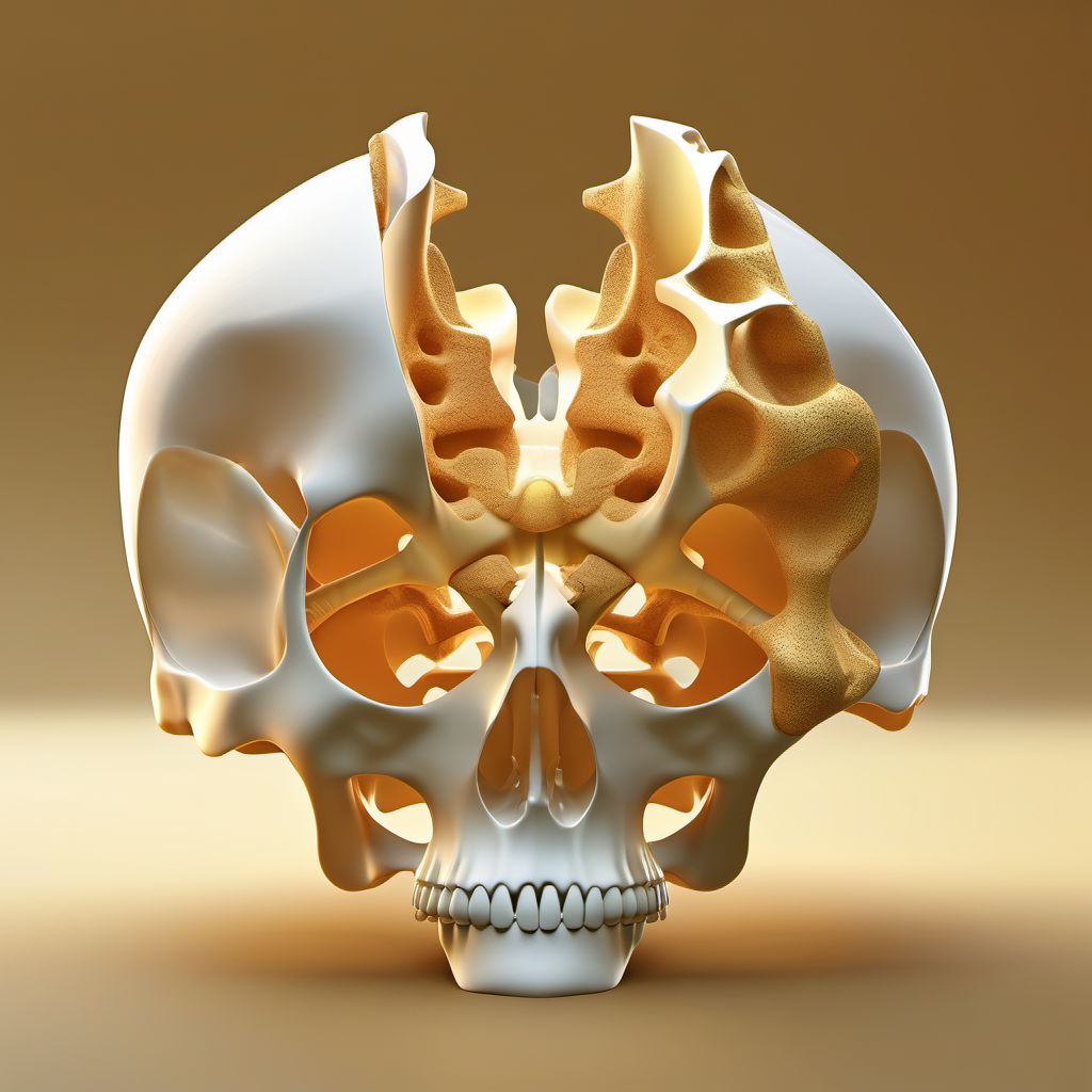 Unspecified fracture of T5-T6 vertebra digital illustration