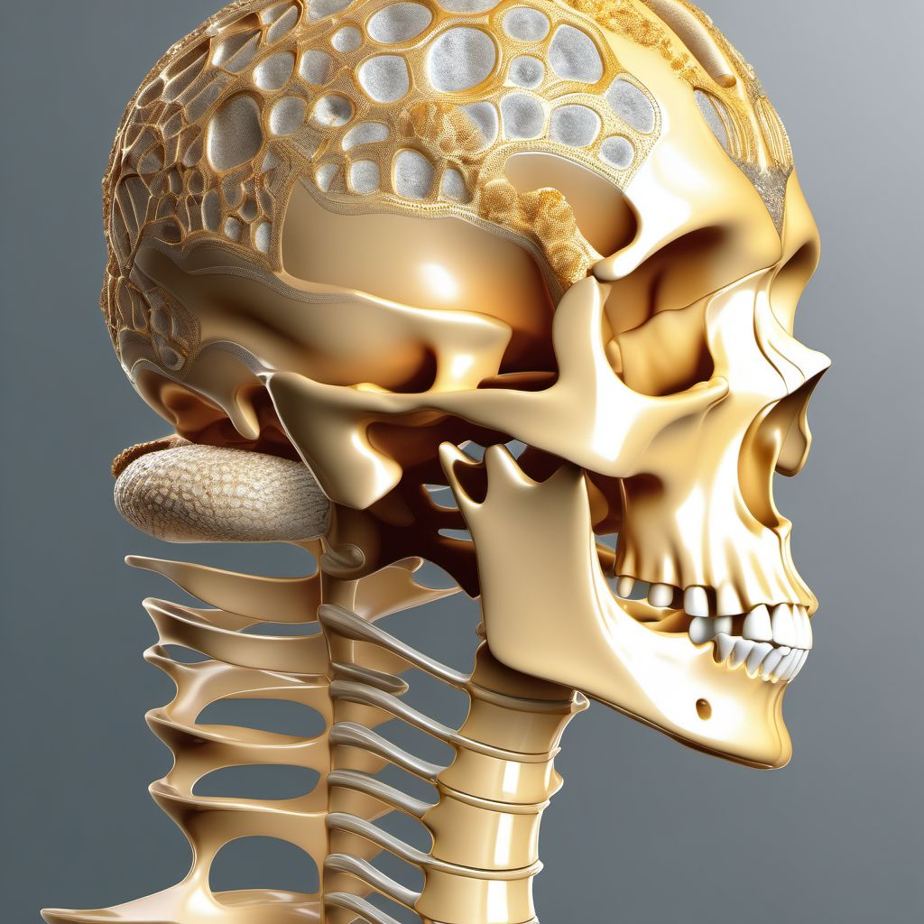 Dislocation of T2/T3 thoracic vertebra digital illustration