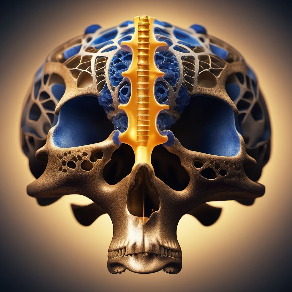 Subluxation of T4/T5 thoracic vertebra digital illustration