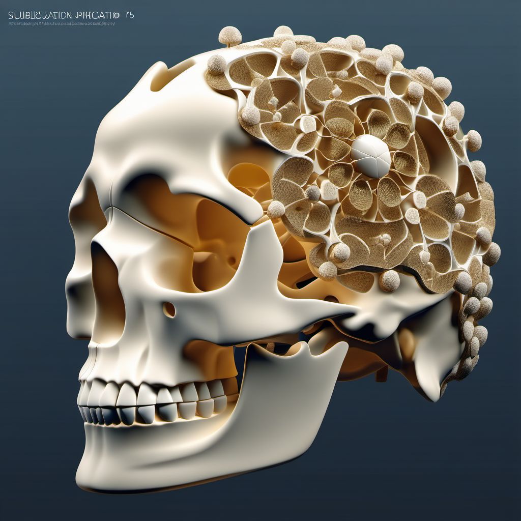 Subluxation of T5/T6 thoracic vertebra digital illustration