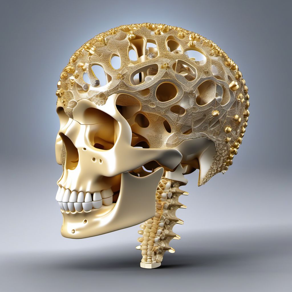 Subluxation of T9/T10 thoracic vertebra digital illustration