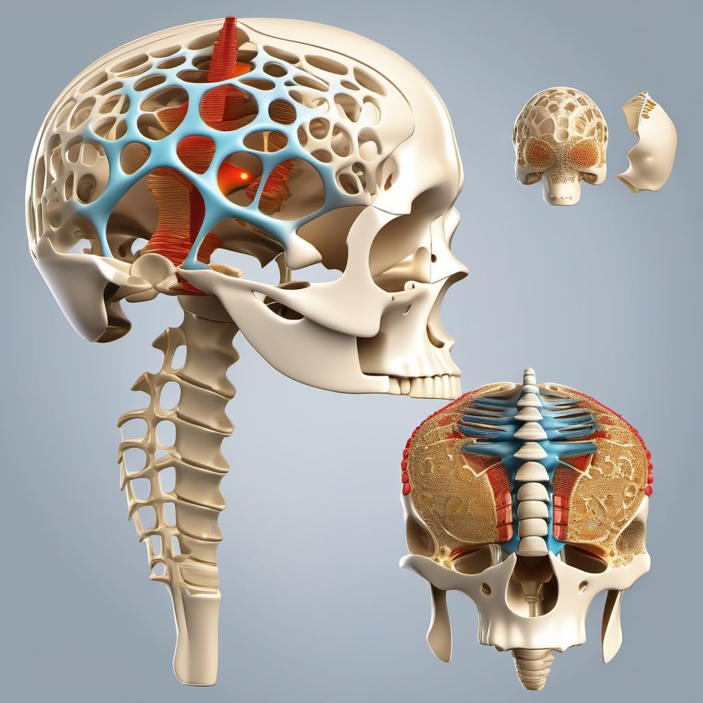 Subluxation and dislocation of T10/T11-T11/T12 thoracic vertebra digital illustration