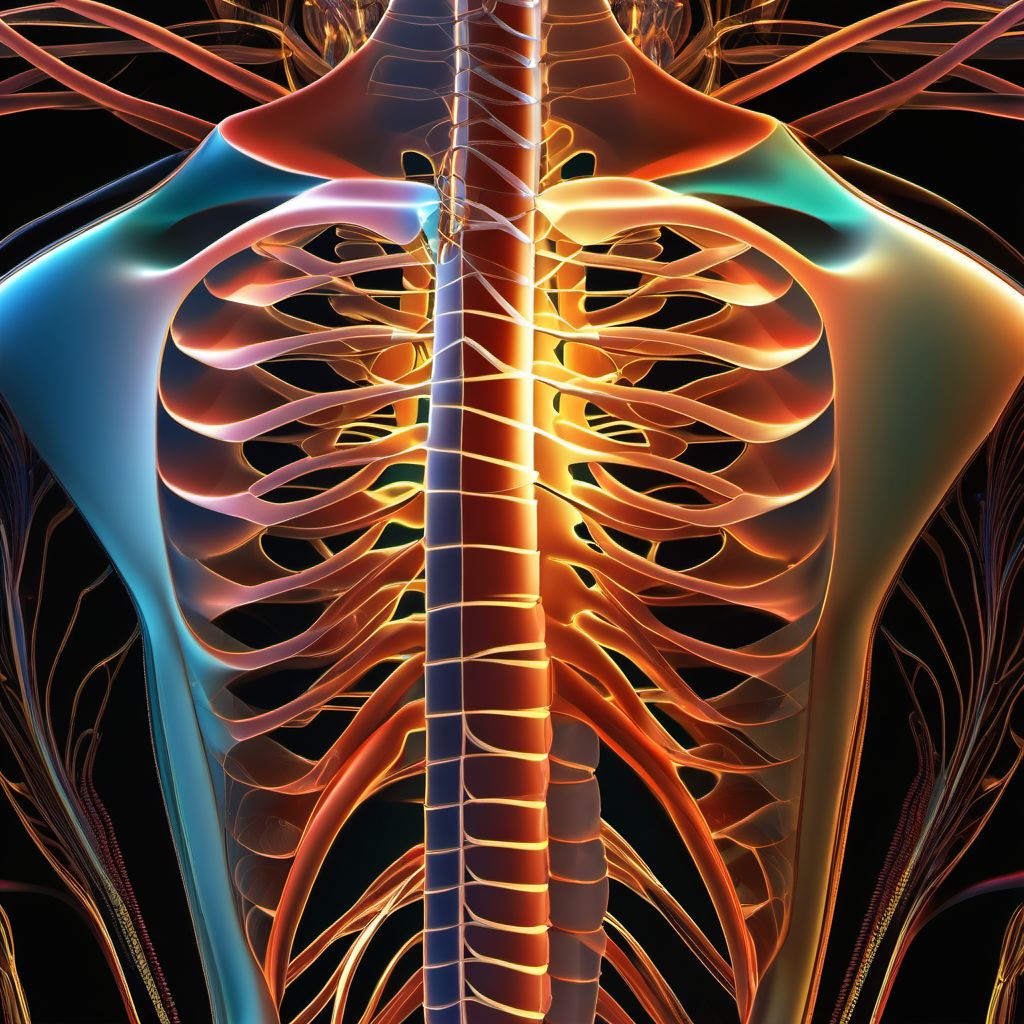 Dislocation of unspecified part of thorax digital illustration