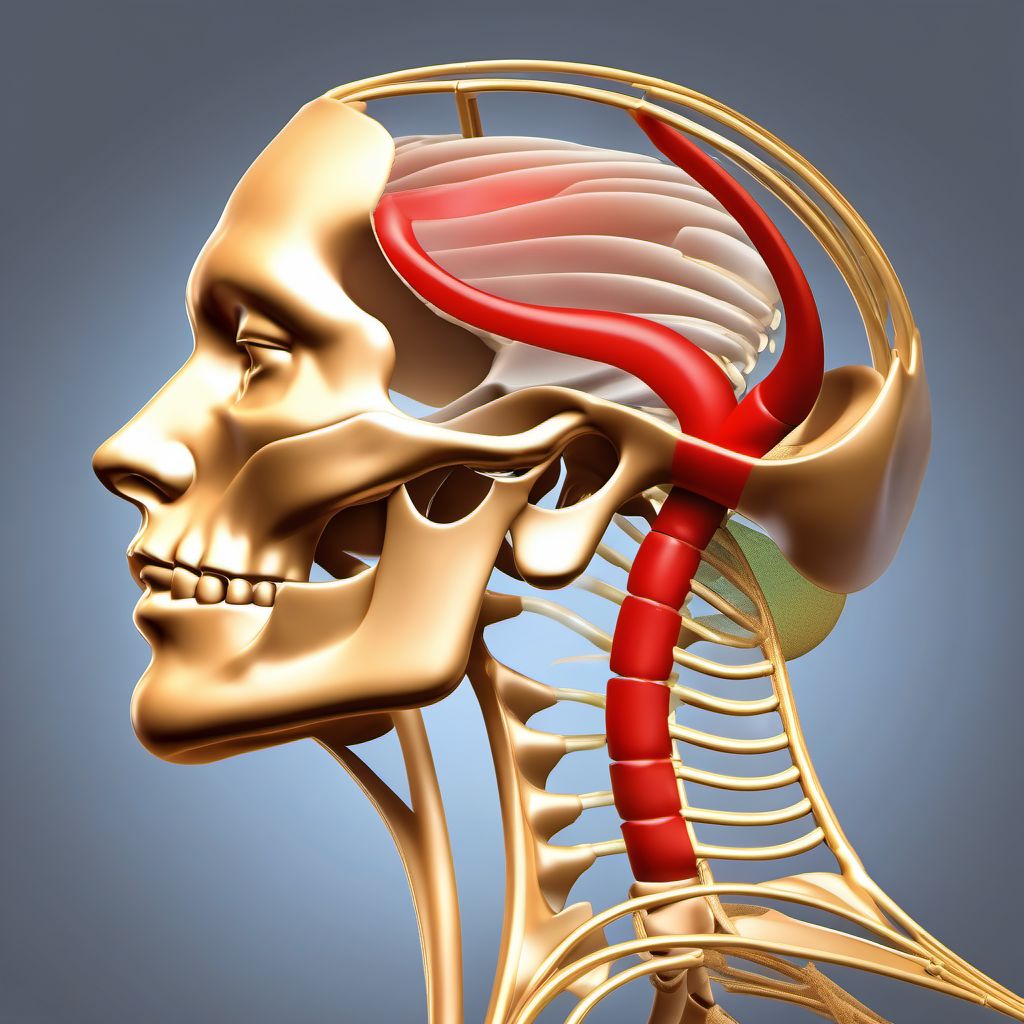 Sprain of sternoclavicular (joint) (ligament) digital illustration