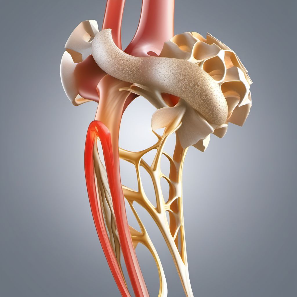 Sprain of chondrosternal joint digital illustration