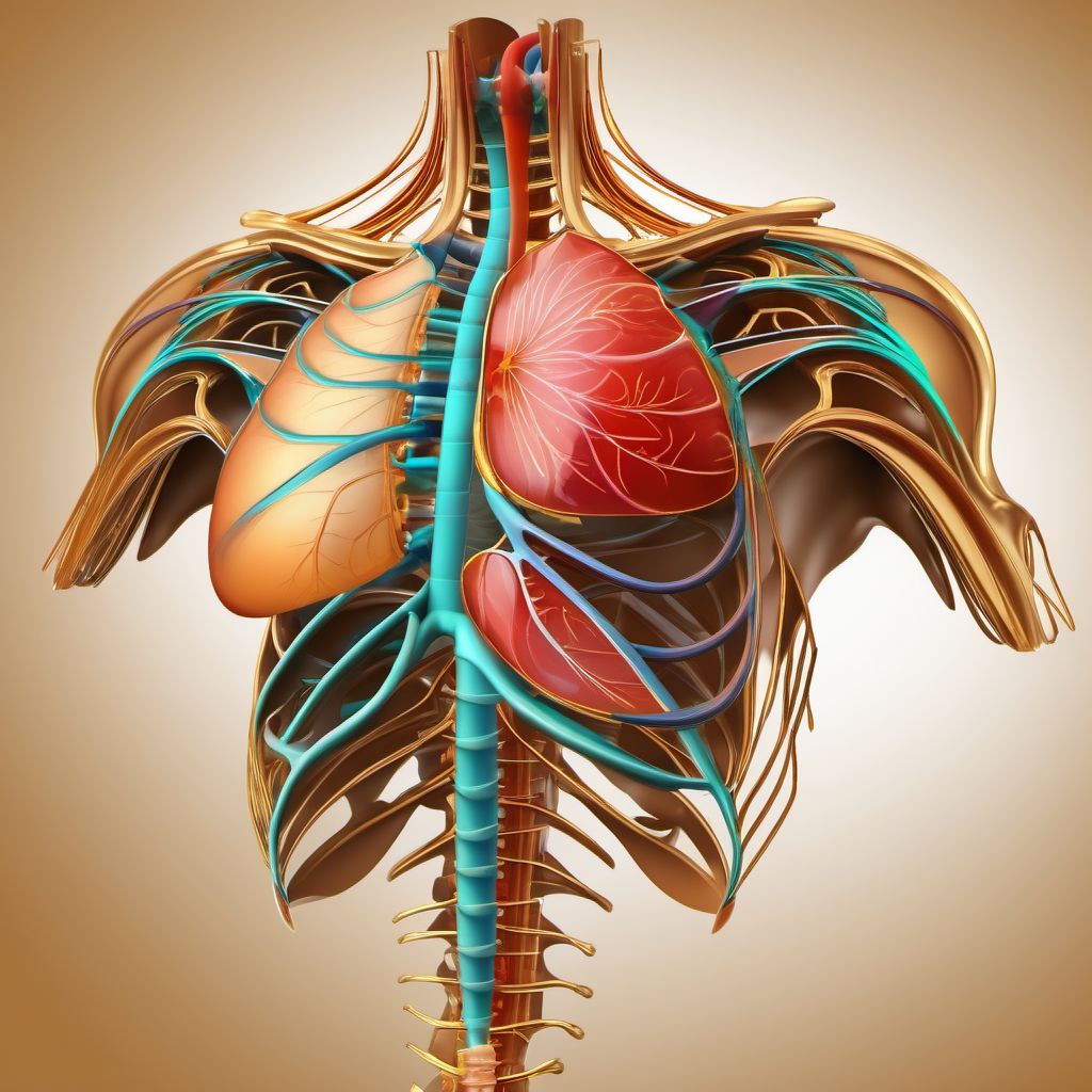 Sprain of other specified parts of thorax digital illustration