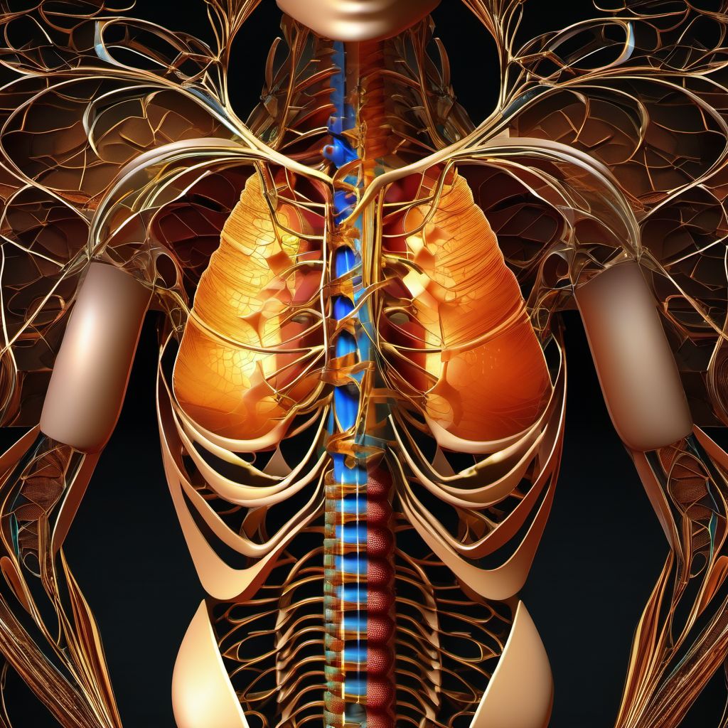 Sprain of unspecified parts of thorax digital illustration