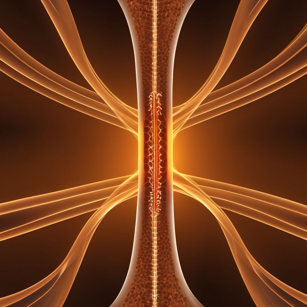 Brown-Sequard syndrome at T1 level of thoracic spinal cord digital illustration