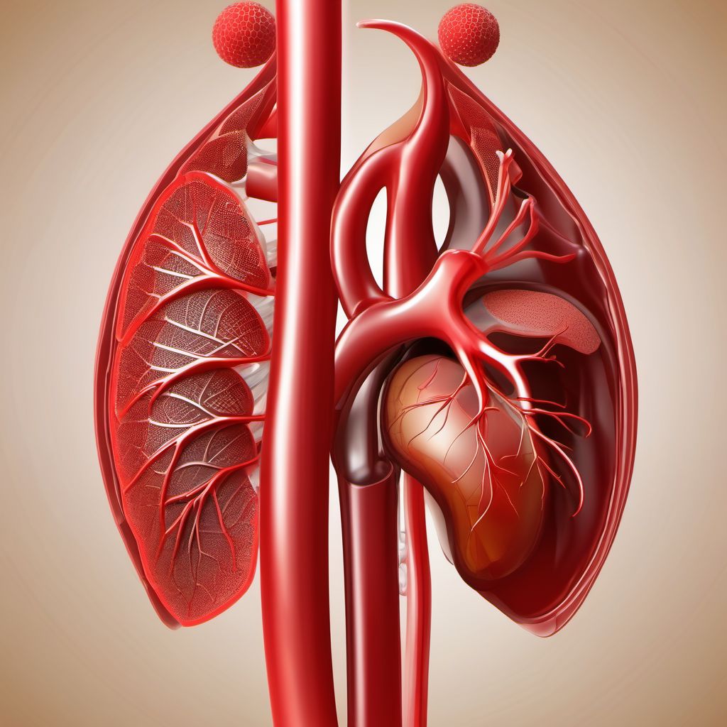 Other specified injury of thoracic aorta digital illustration