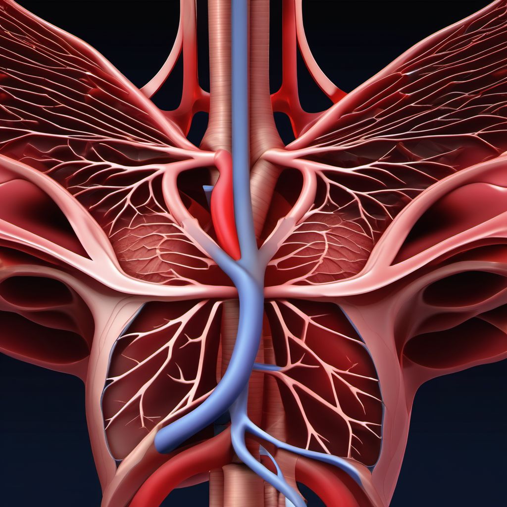 Unspecified injury of left innominate or subclavian artery digital illustration