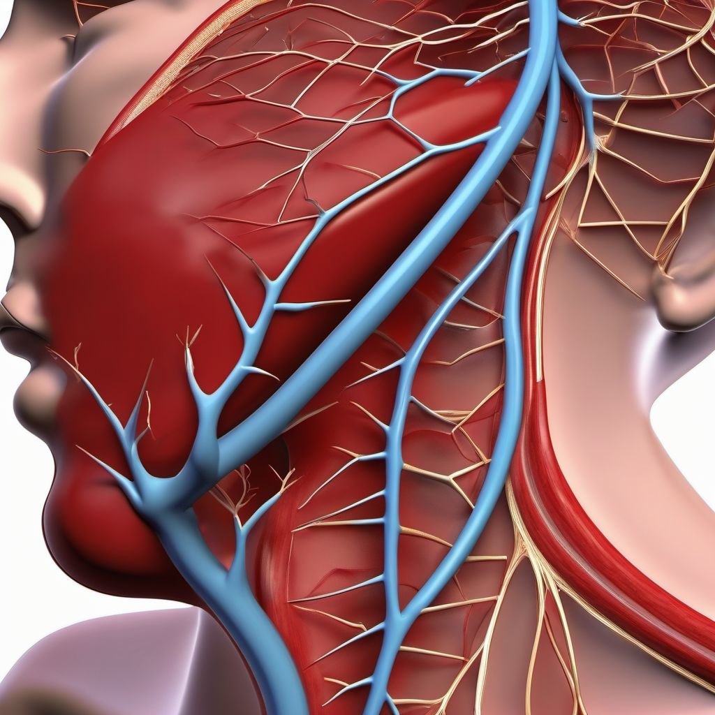 Other specified injury of innominate or subclavian artery digital illustration