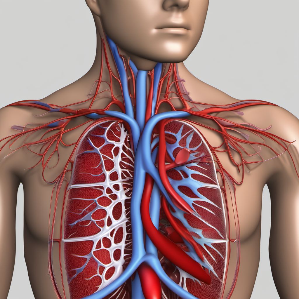 Other specified injury of right innominate or subclavian artery digital illustration