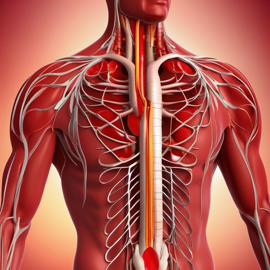 Other specified injury of left innominate or subclavian artery digital illustration