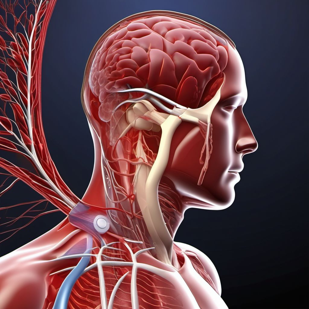 Other specified injury of unspecified innominate or subclavian artery digital illustration