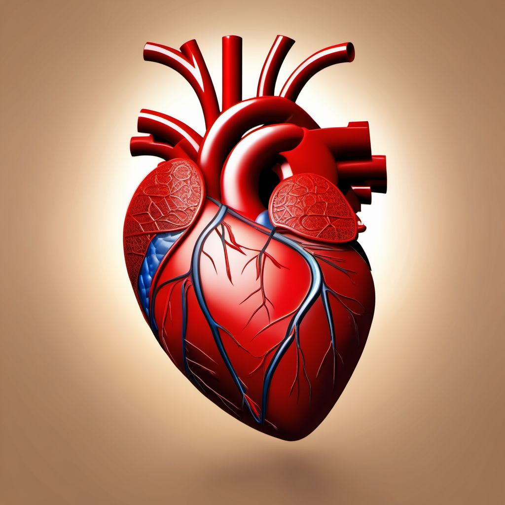 Minor laceration of superior vena cava digital illustration