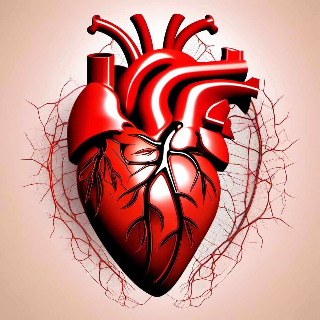 Major laceration of superior vena cava digital illustration