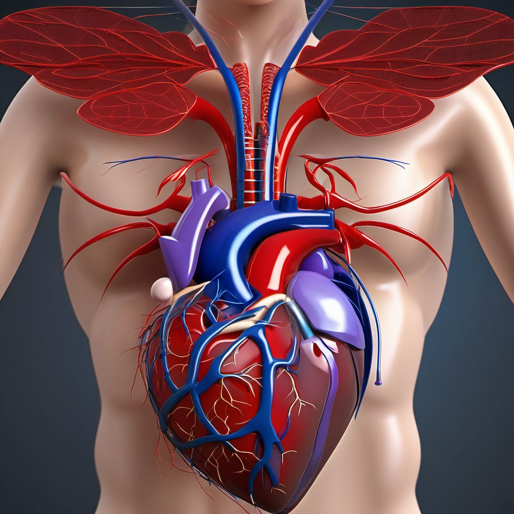 Other specified injury of superior vena cava digital illustration