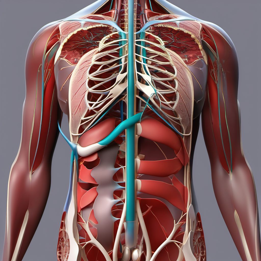 Unspecified injury of innominate or subclavian vein digital illustration