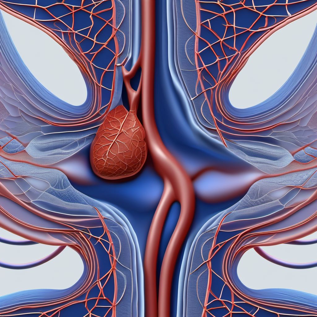 Unspecified injury of right innominate or subclavian vein digital illustration