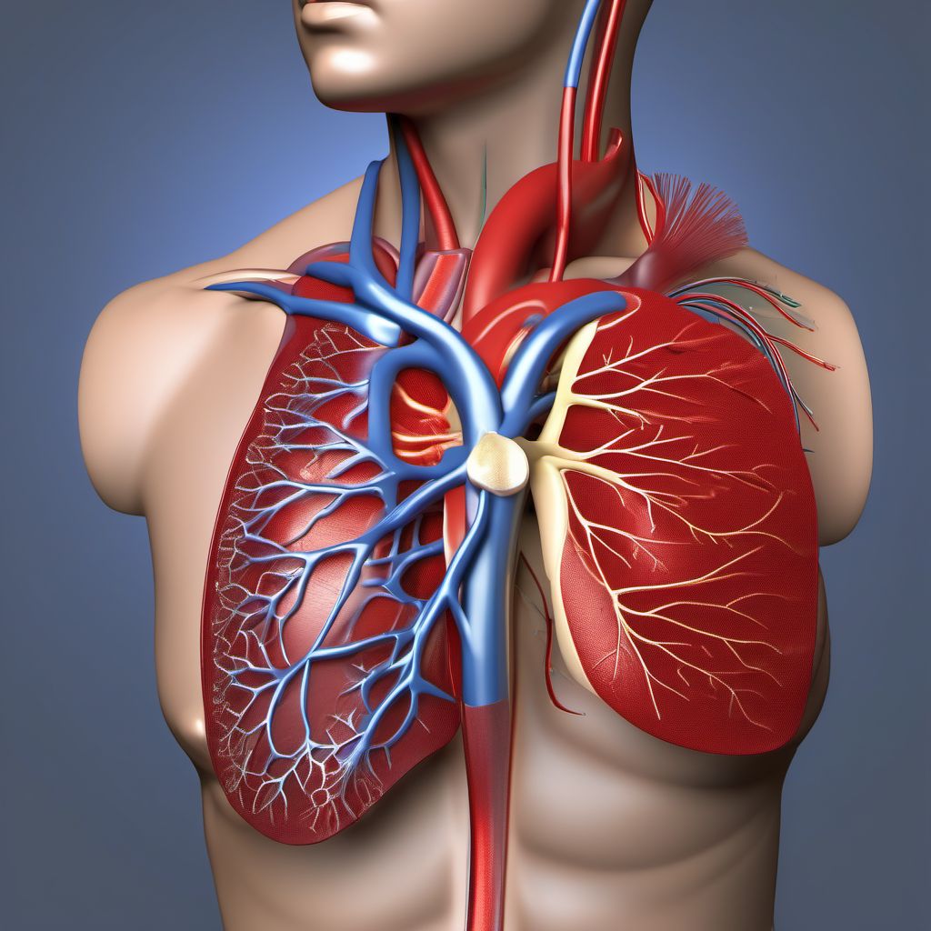 Other specified injury of unspecified innominate or subclavian vein digital illustration