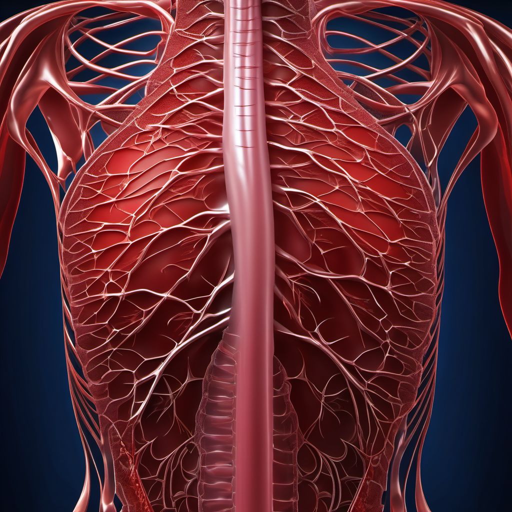 Laceration of other blood vessels of thorax, unspecified side digital illustration