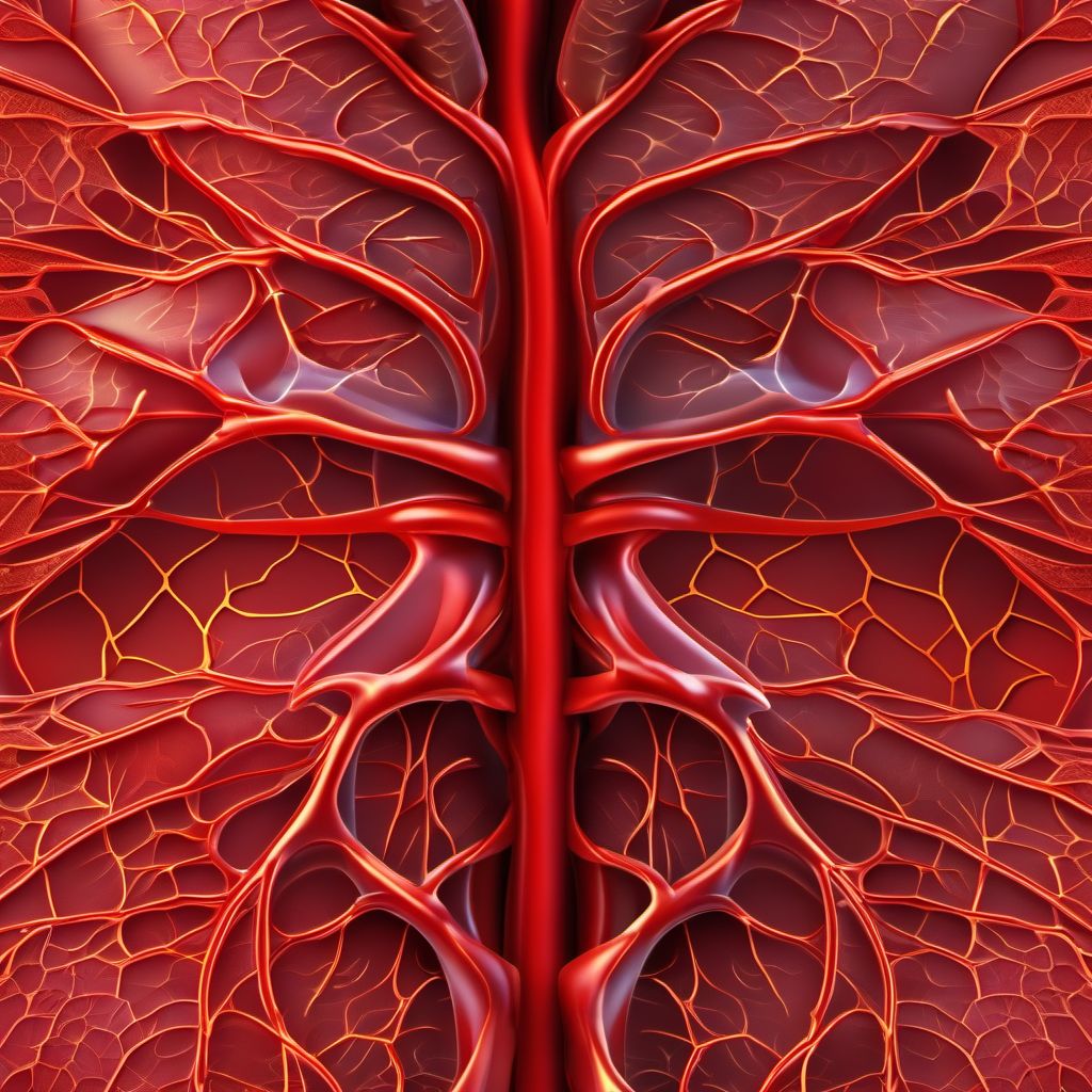 Other specified injury of other blood vessels of thorax digital illustration