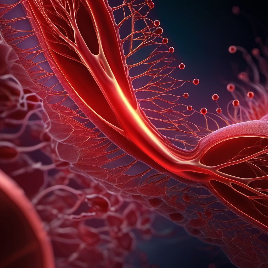 Unspecified injury of unspecified blood vessel of thorax digital illustration